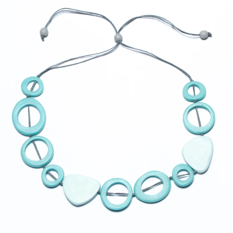 Resin Hoop & Triangle Necklace