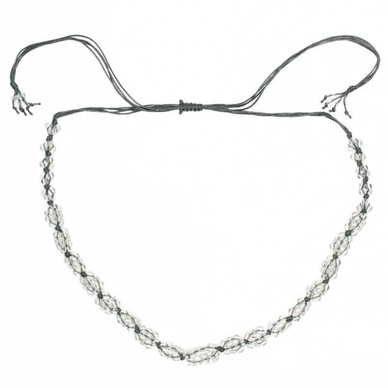 Long Glass Cluster Bead Necklace