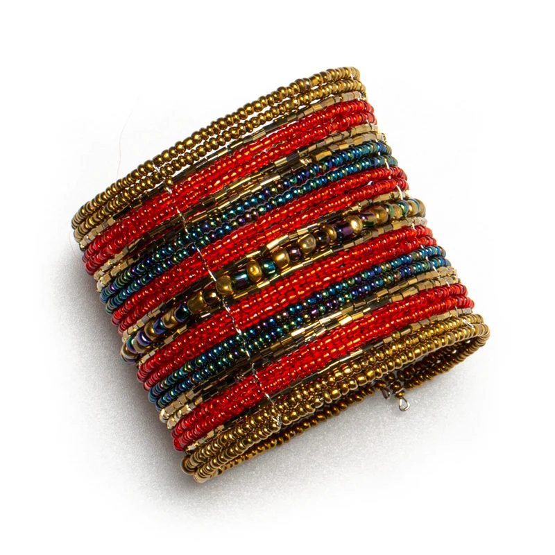 Striped Beaded Cuff