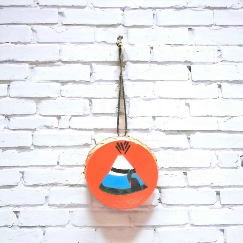 Interior Rear View Mirror Hanging Drum with Tepee
