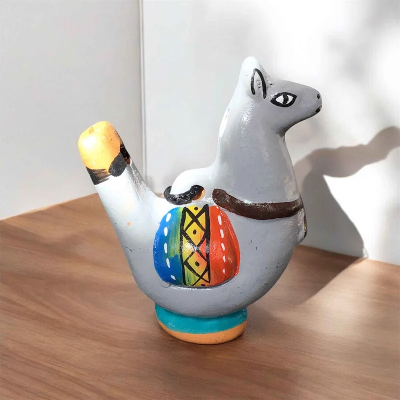 Painted Lama Water Bird Whistle