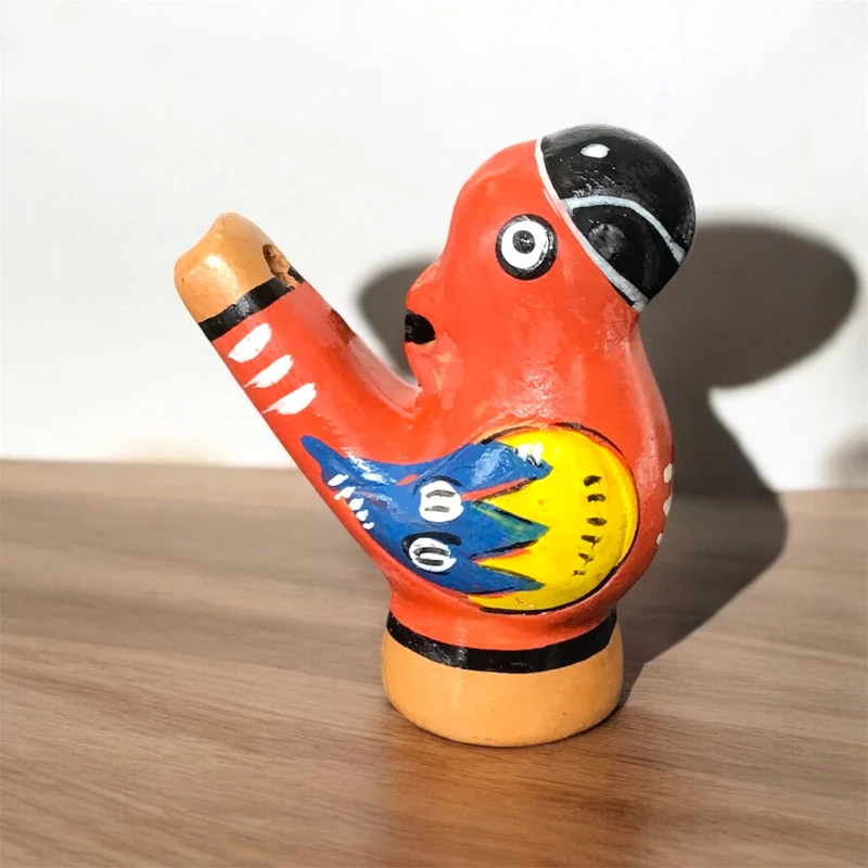 Painted Parrot Bird Water Whistle