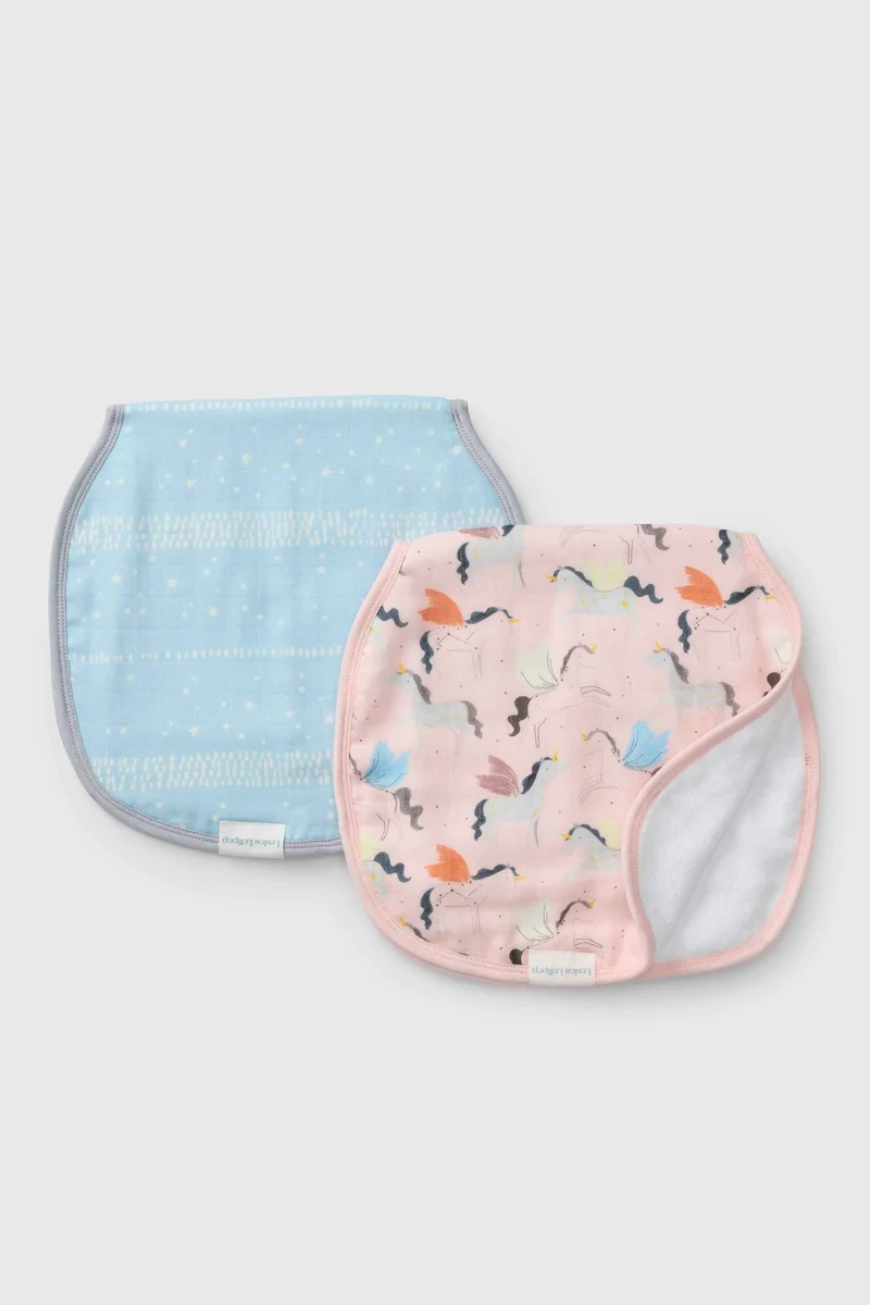 Muslin Burp Cloth Set - Unicorn Ballet