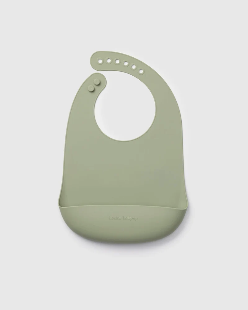Silicone Bib - Silver Sage