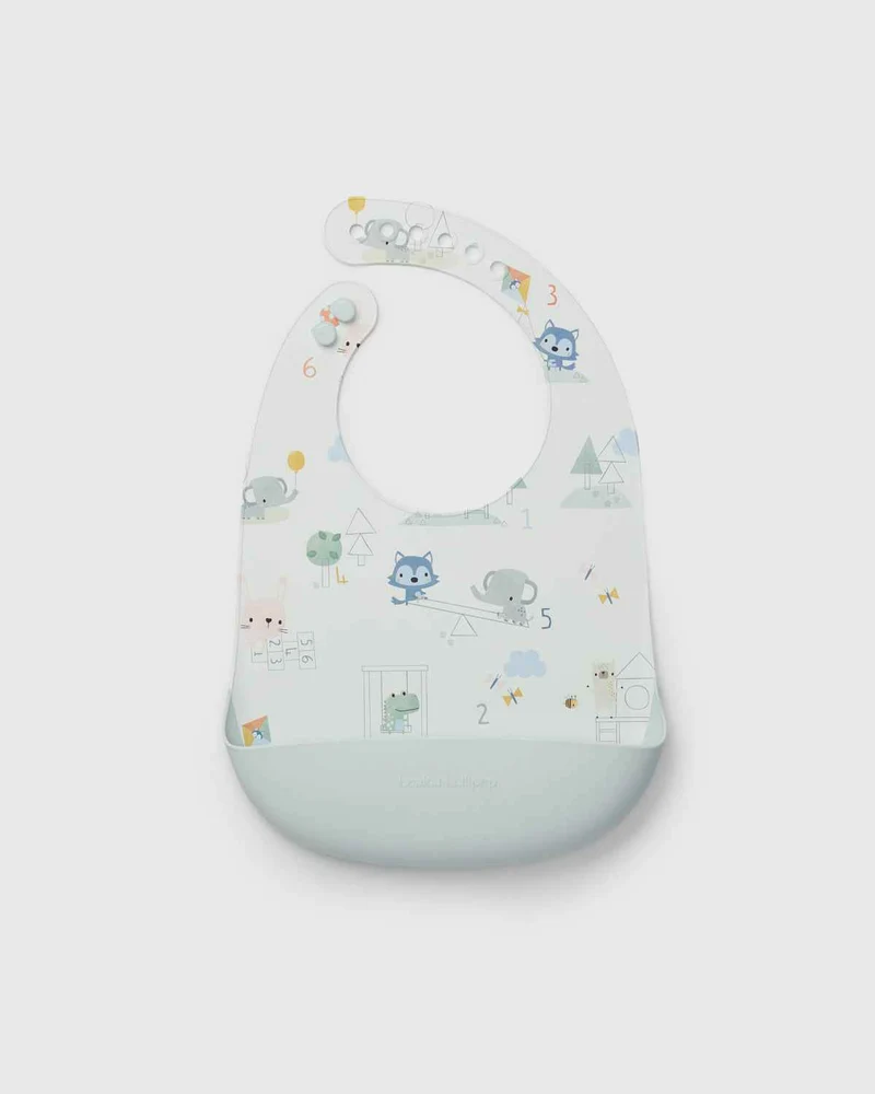 Silicone Bib Printed - Mini Mathletes