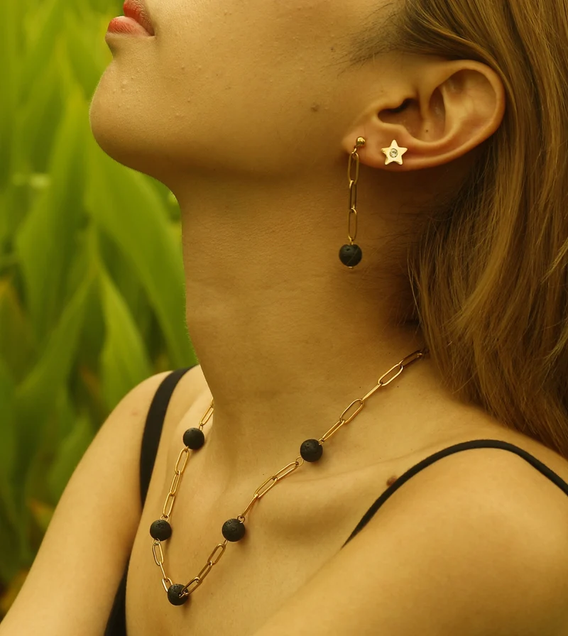 MYAH Volcanic Lava Stone Necklace