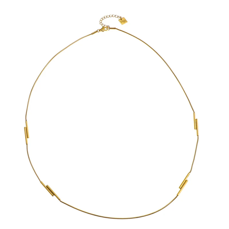PEDRINA Duo Stick Detail Gold Chain Necklace