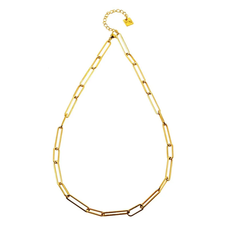 CIRCE: Long & Short Contemporary Paper-Clip Combo Necklace